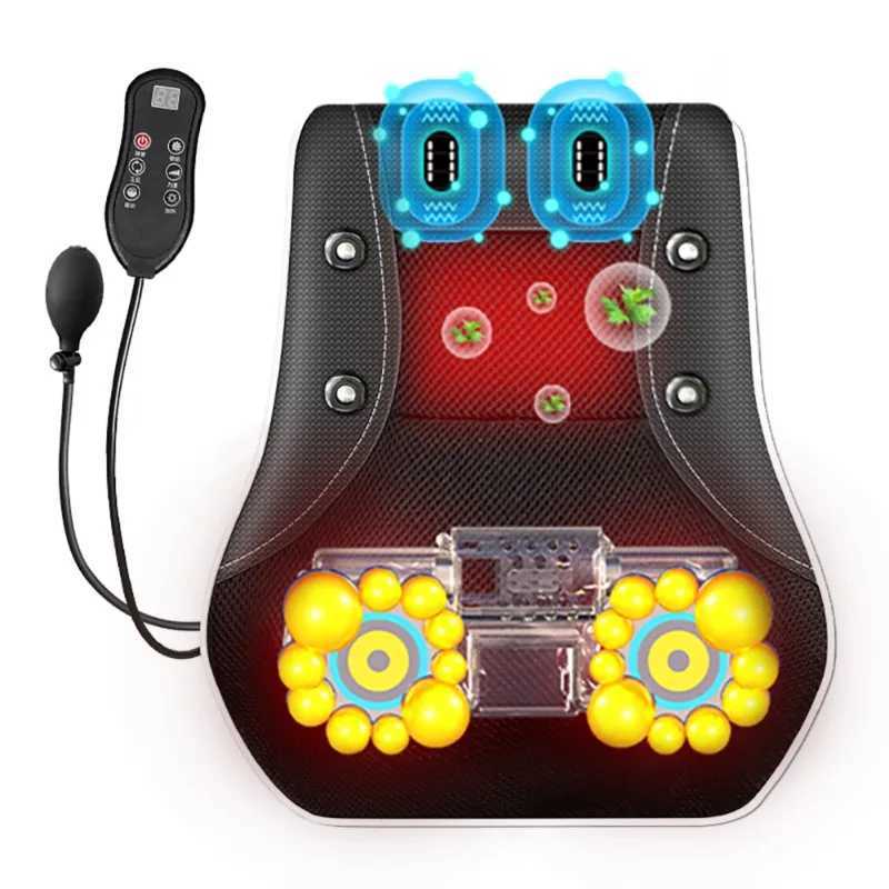 Electric neck massager massage pillow heating vibration finger pressure neck back shoulder body relaxation massage cart for home use W240819