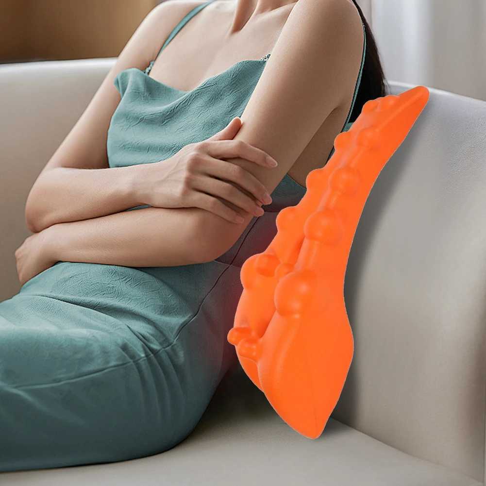 Contact massager tool ergonomic waist traction device portable spinal massage pillow for family travel W240819