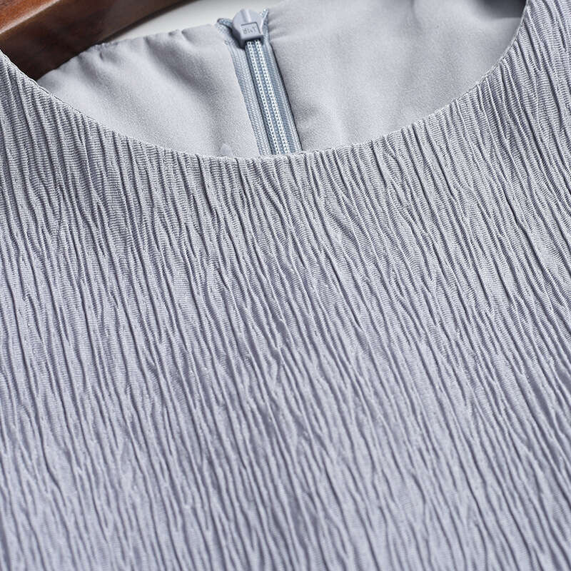 2024 Autumn New Dress Commuting Style Belt Womens High Grade Solid Color Five Sleeve A-line Skirt