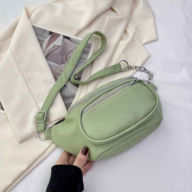 Fashionable minimalist autumn new chest diagonal cross waist bag, casual western-style fashion, fresh and cute shoulder bag