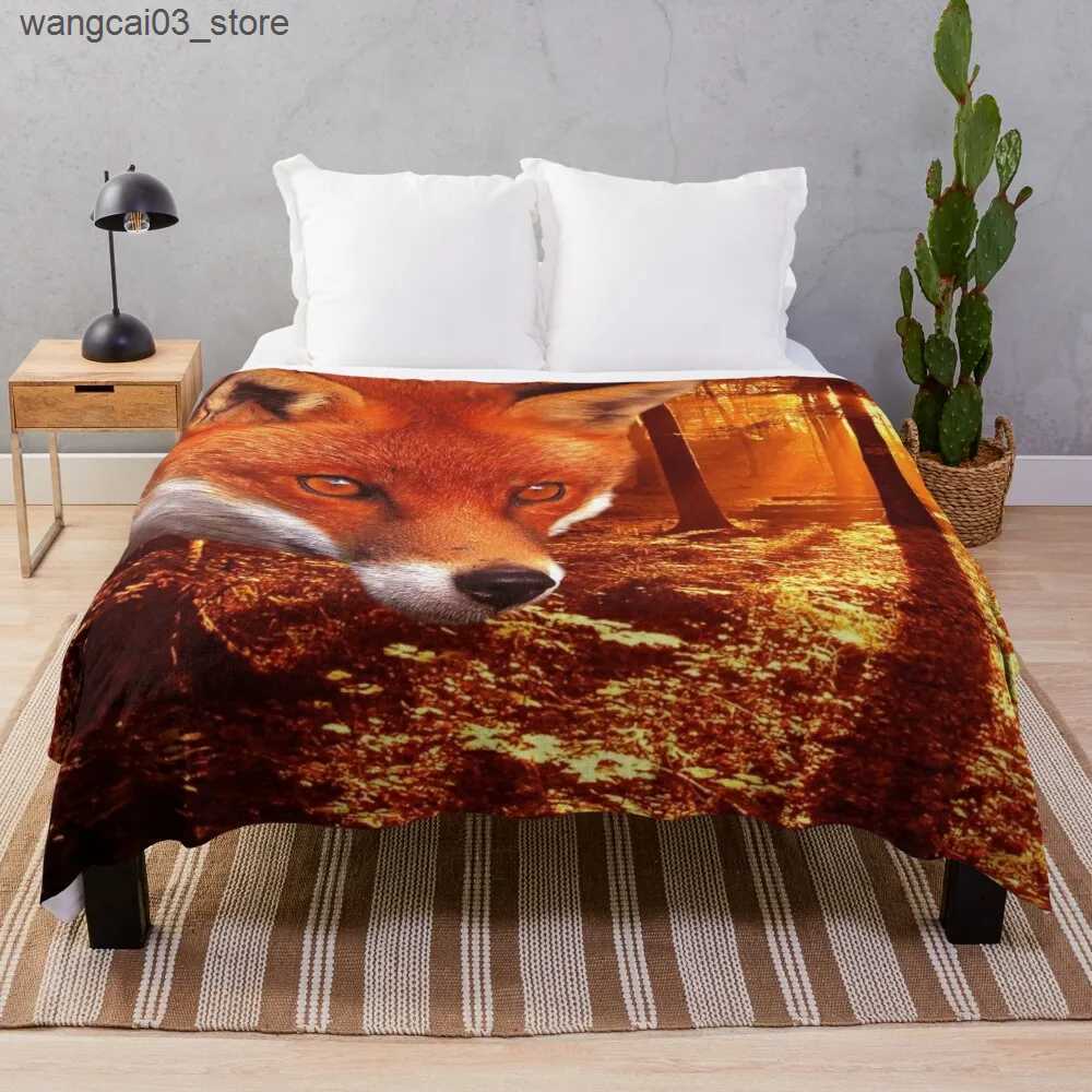 Blankets Swaddling Fox Blanket for Girls BoysCute Fox Throw Blankets for Kid Baby Nursery DecorSoft Plush Flannel Fleece Throw for Couch Bedding L2409