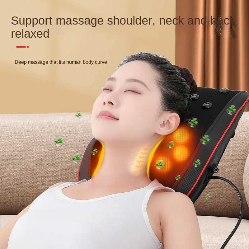 Portable waist massager muscle relaxation heating method remote control massage pillow W240819