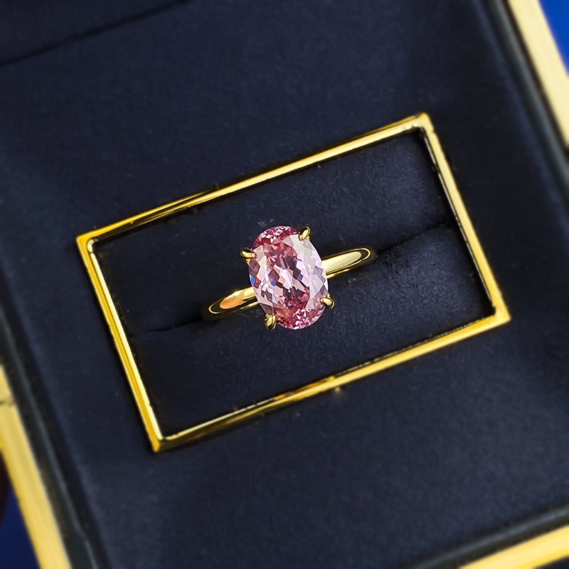 Sterg Sier Pink Moissanite Wedding Band Ring for Women dh910320090