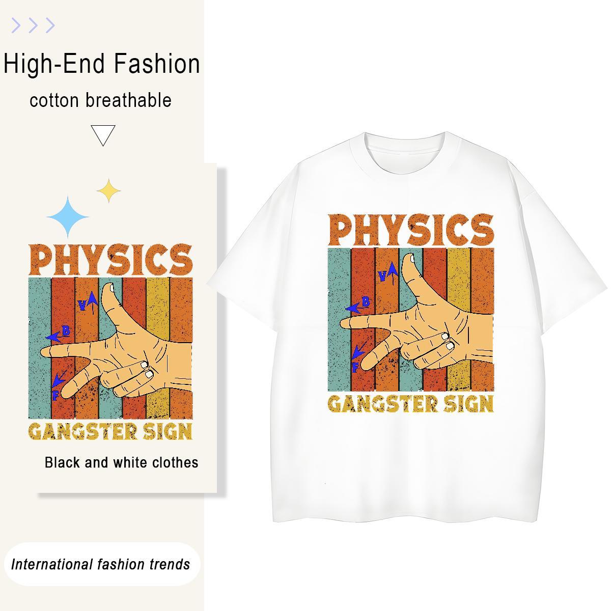 Custom T-Shirts 100% Cotton 230g Breathable Crew Neck Casual Daily Wear hands Women Tees Popular Cartoon Printing L-4XL Clothes Shirt