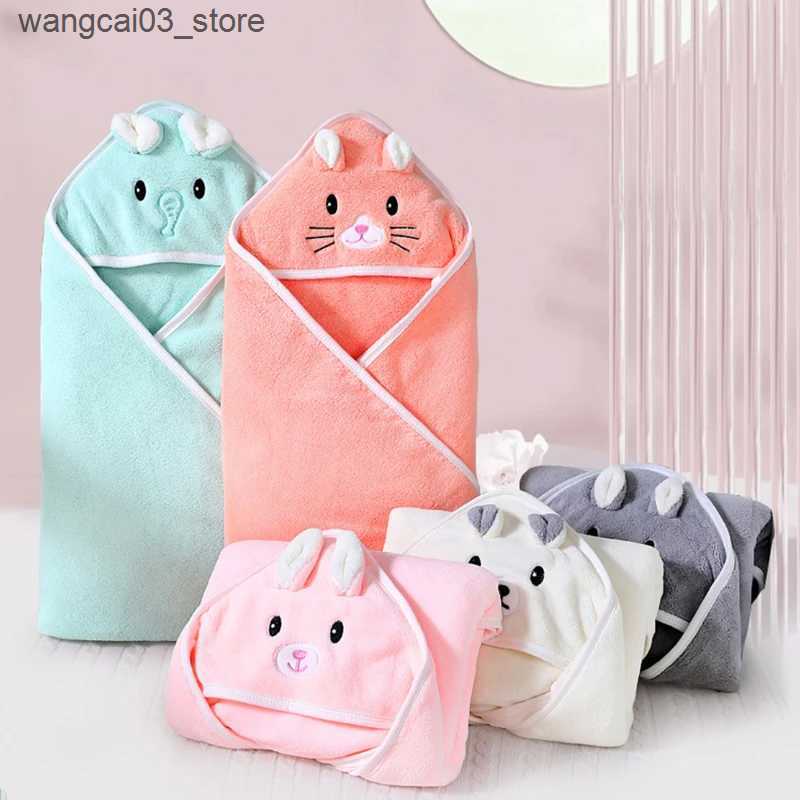 Blankets Swaddling Toddler Baby Hooded Towels Newborn Kids Bathrobe Super Soft Bath Towel Blanket Warm Sleeping Swaddle Wrap for Infant Boys Girls L24