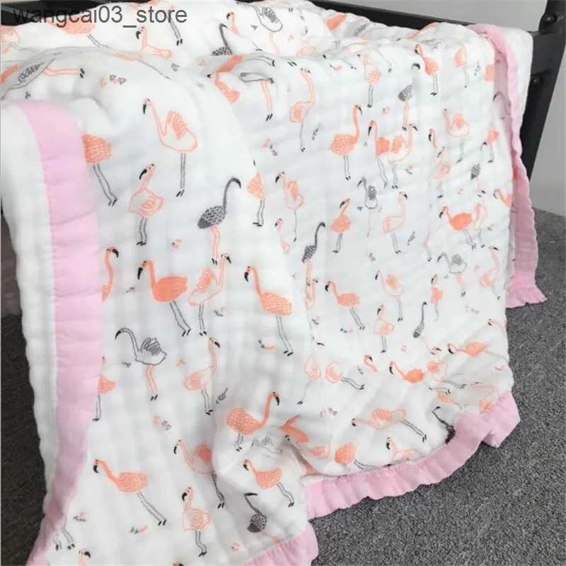 Blankets Swaddling 115*115cm 8 Layers Bath Towel Swaddle Wrap Baby Bedding Blanket Newborn 70% bamboo Muslin Swaddle Baby Blankets Swaddling L240910