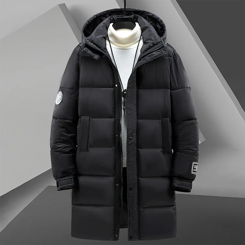 Large Size 2024 Mens Winter Jacket Warm Cotton Down Hooded Parka Men Windbreaker Padded Long Padding Coat Male Big 10XL 8XL 241010