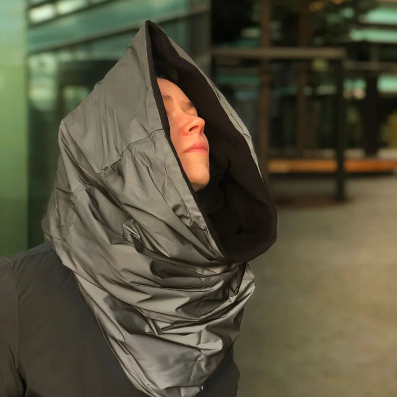 Fashionable thick neck warm head scarf for womens unisex winter infinite loop scarf waterproof rain and snow 241011