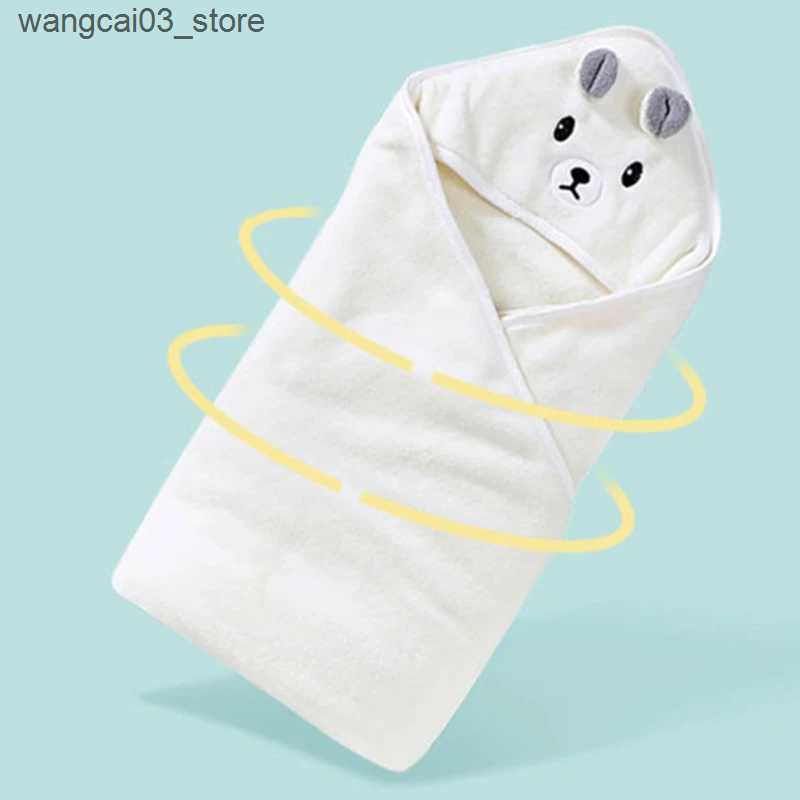 Blankets Swaddling Toddler Baby Hooded Towels Newborn Kids Bathrobe Super Soft Bath Towel Blanket Warm Sleeping Swaddle Wrap for Infant Boys Girls L24
