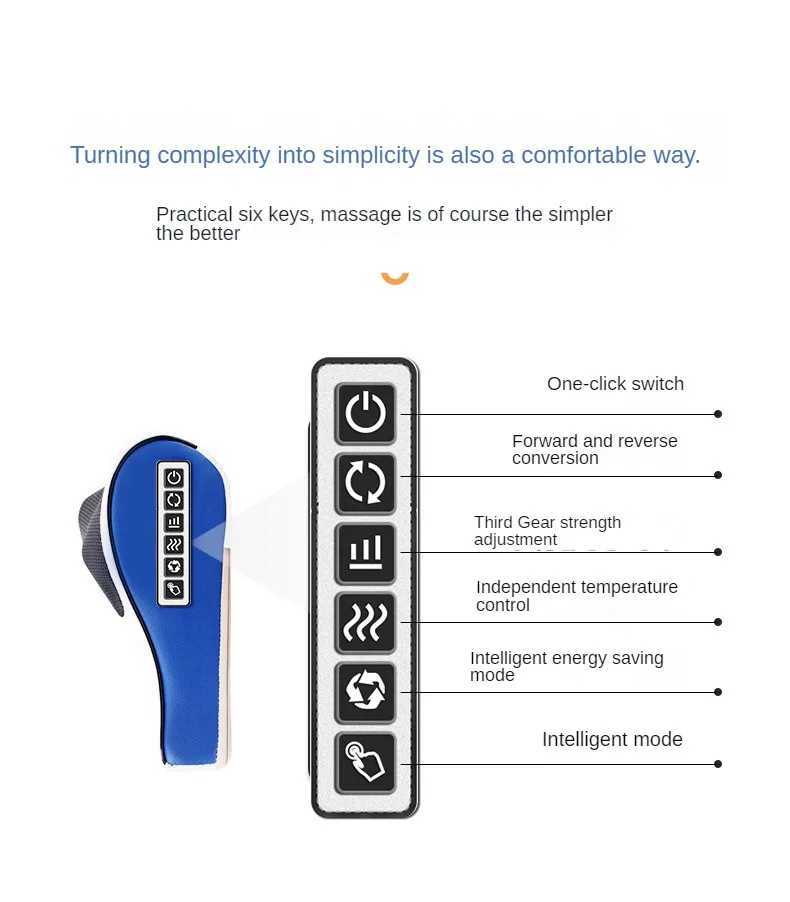 Cervical Massage Pillow Neck Massager Multi functional Lower Back Home Cervical Massage Pillow Shoulder Neck Massager W240819