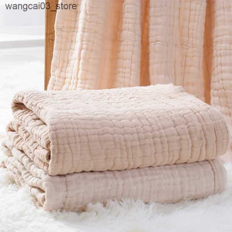 Blankets Swaddling 6 Layers Gauze Cotton Swaddle Blanket Baby Blankets Newbron Muslin Swaddle Bedding Newborn Quilt L240910