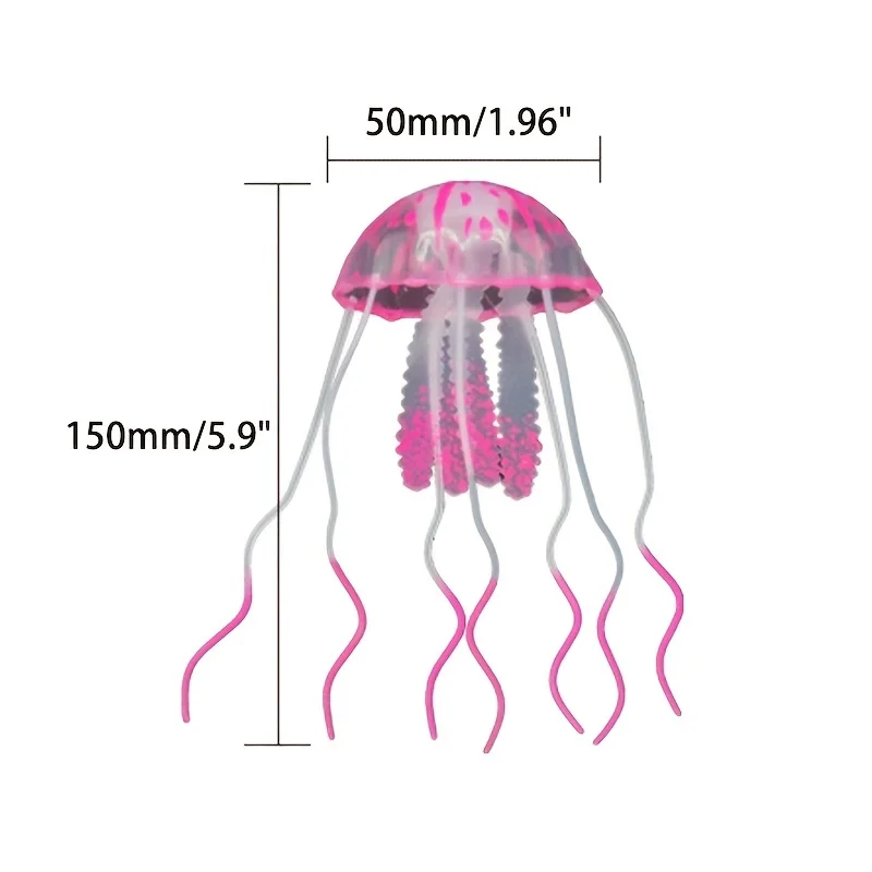 Artificial Swim Glow Jellyfish for Fish Tank - Luminous Aquarium Underwater Decoration