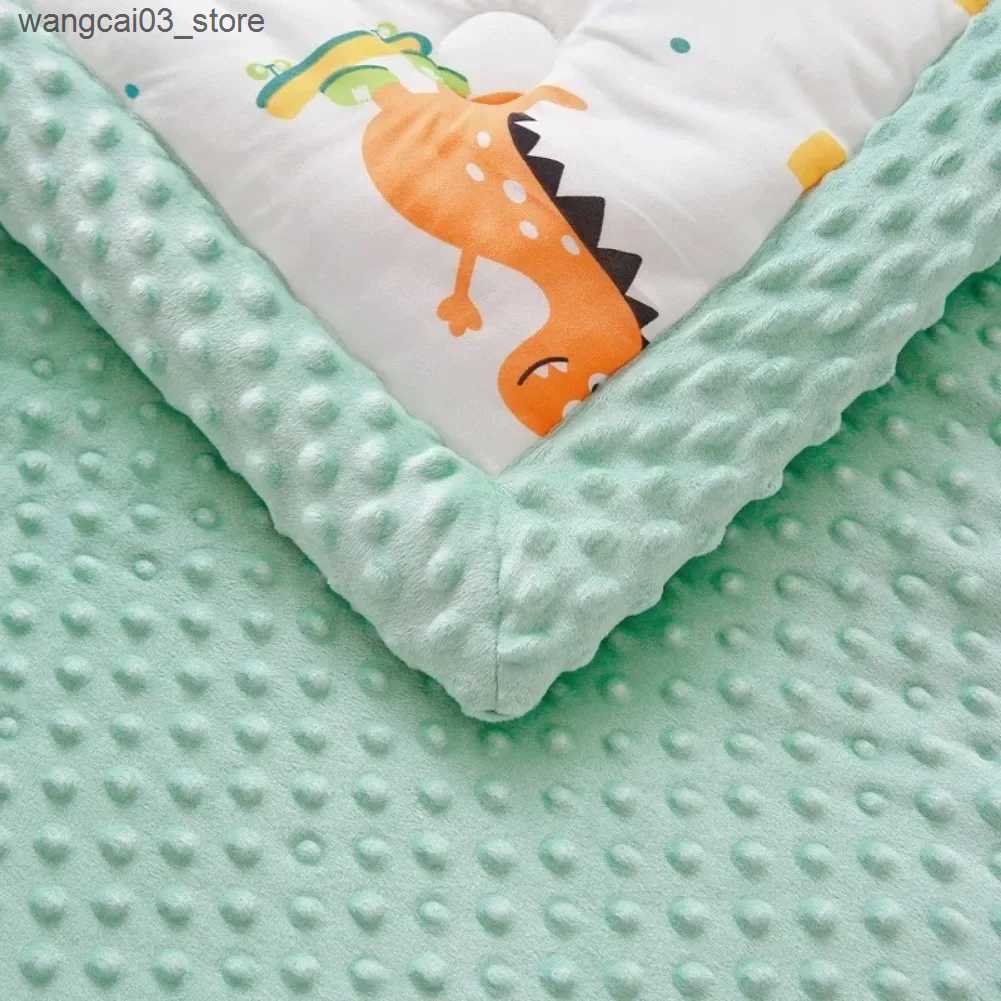 Blankets Swaddling Class A Winter Warm Baby Quilt Comforter Quilted Blanket Summer Soft Nap Cover Bed Thick Blanket Kid Infant Swaddle Wrap Bedding L2