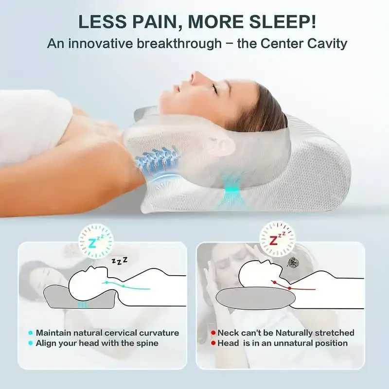 Sleep memory neck pillow slow cotton rebound comfortable memory foam sleep neck care neck protection massager W240819