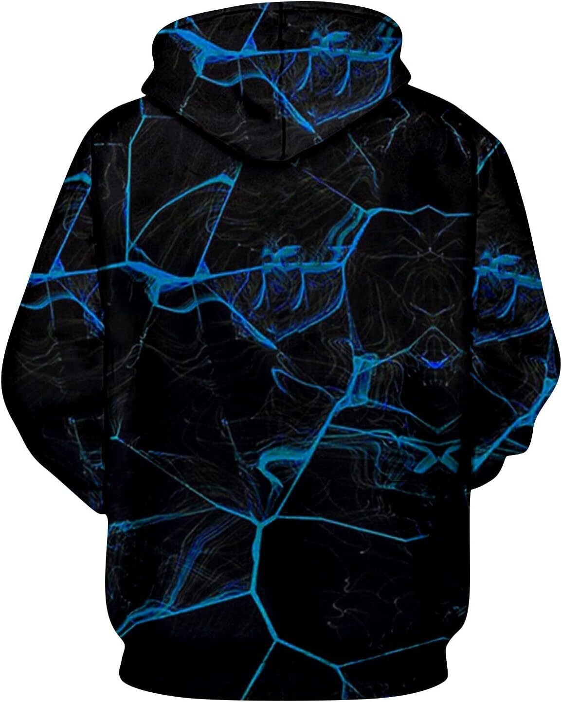 Hoodie for Mens Womens Hoodies for Men Graphic,Unisex 3D Cool Print Crewneck Sweatshirts Casual Slim Drawstring Pullover Tops with Pocket Graphic