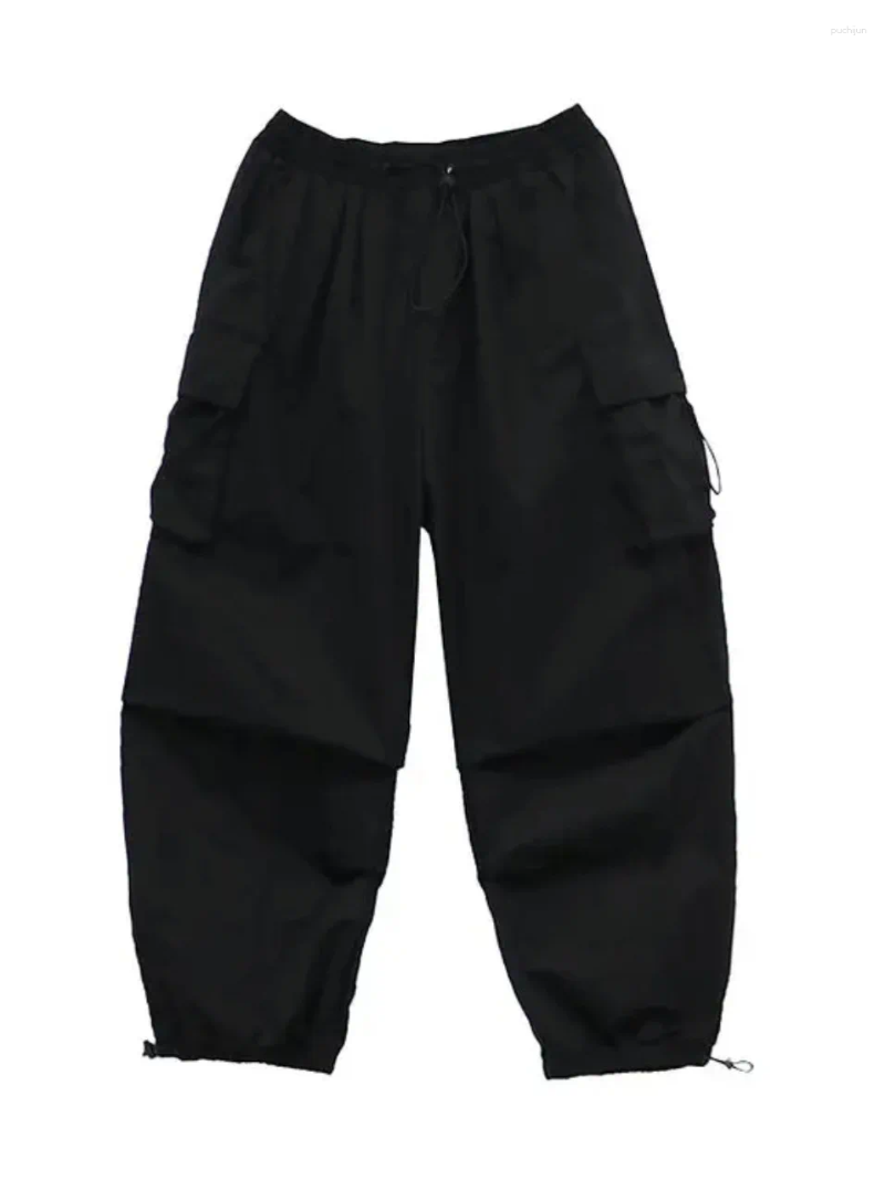2025 S Fashion Designer Men S Pants Spring Summer Fashion Casual Pans For Men Streetwear Solid Color Cargo Elastic Waist Wide Leg Joggers