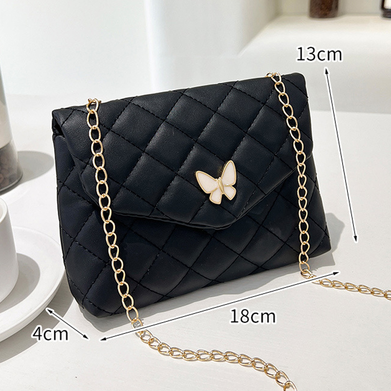 Designer tote bag 2024 new embroidery small square bag butterfly decorative Korean version of the casual shoulder bag crossbody women's bag one p