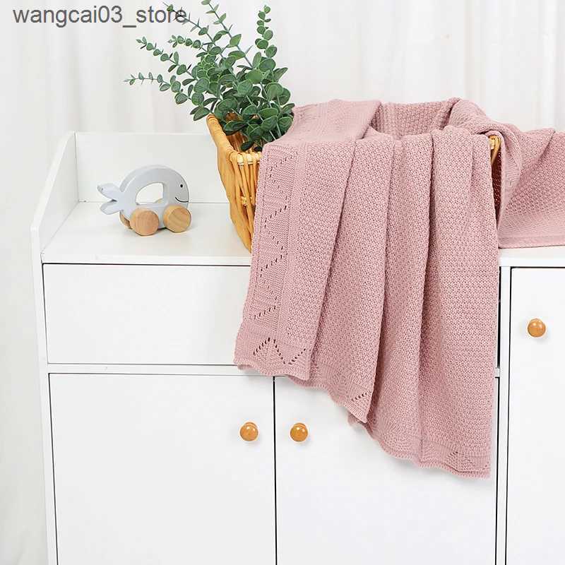Blankets Swaddling Baby Blankets Knitted Newborn Swaddle Wrap Crib Quilt Super Soft Toddler Infantil Stroller Sofa Bedding Sleeping Covers 100*80cm L2