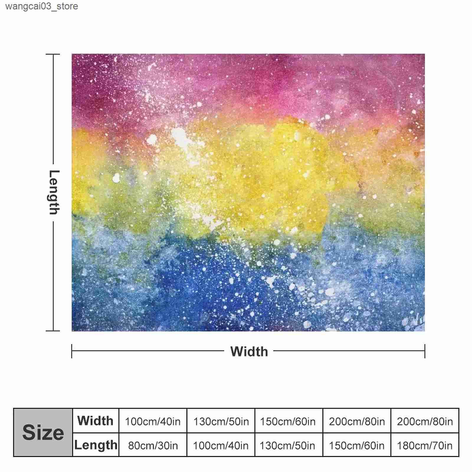 Blankets Swaddling PanPride Galaxy Throw Blanket Bed covers Designers heavy to sleep Blankets L240910