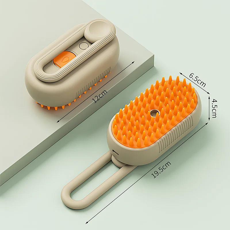 Dog Cat Steam Brush Cat Hair Spray Brush Pet Steamer Groomer Massage Pet Hair Cleaning Grooming Removing Tangled And Loose Hair