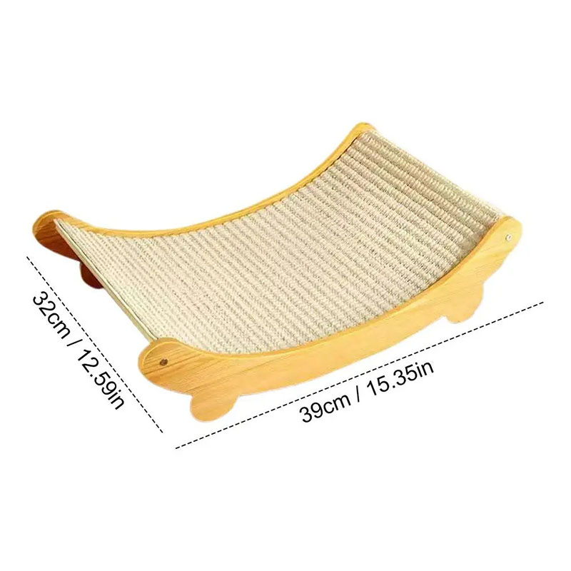 Natural Sisal Cat Scratcher Mat shavings resistant Indoor Cat Scratching Pad Grinding Paw Toy Solid Wood Scraper for Cats Pets
