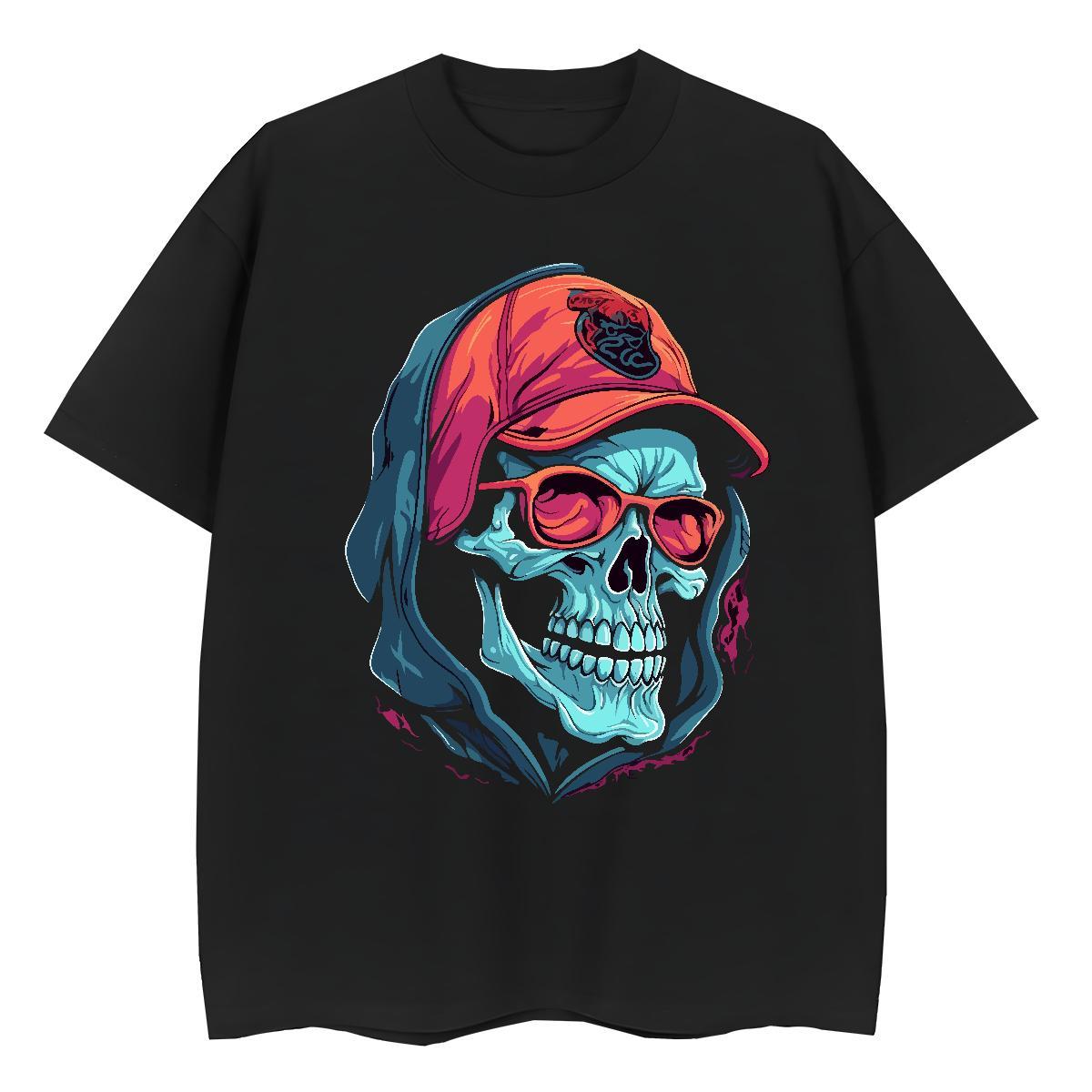 Designer T Shirts Women 230g 100% Cotton Crew Neck Outdoor skull Tshirt for Man Woman Loose fit Cartoon Anime Tshirts