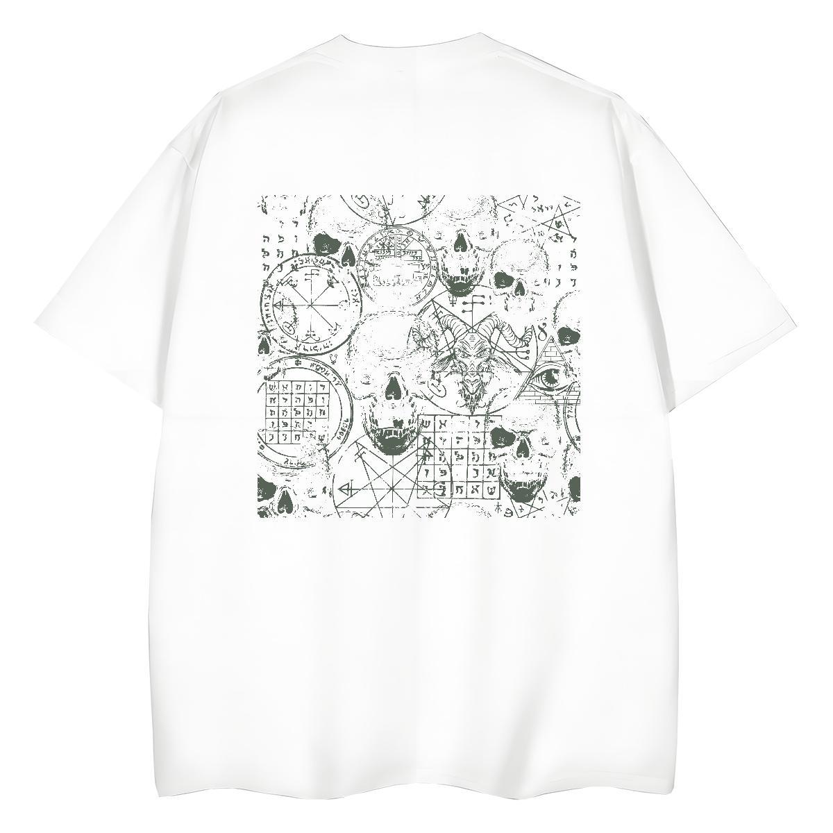 Factory Direct T Shirts Women 100% Cotton 230g Breathable Short Sleeve Hip Hop Street skull Womens Tshirts Brand Floral Print Tops