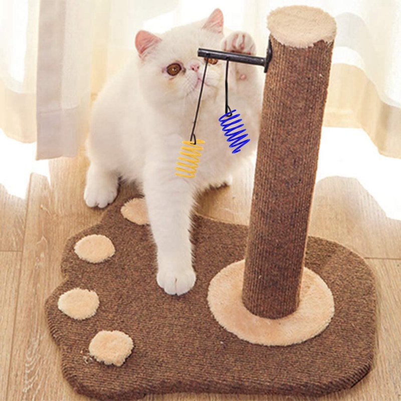 12Pcs Interactive Cat Toys, Colorful Spring Cat Toy Plastic Coil Spiral Springs Toys For Cat Kitten Pets Novelty Gift