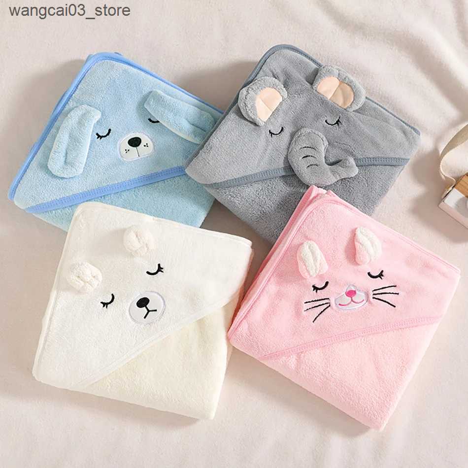 Blankets Swaddling Baby Cover Boy Girl Dino Animal Hooded Cold Blankets Baby Crib Kit Accessories Infant Kids Swaddling Bath Velvet Quick-Dry Towel L2