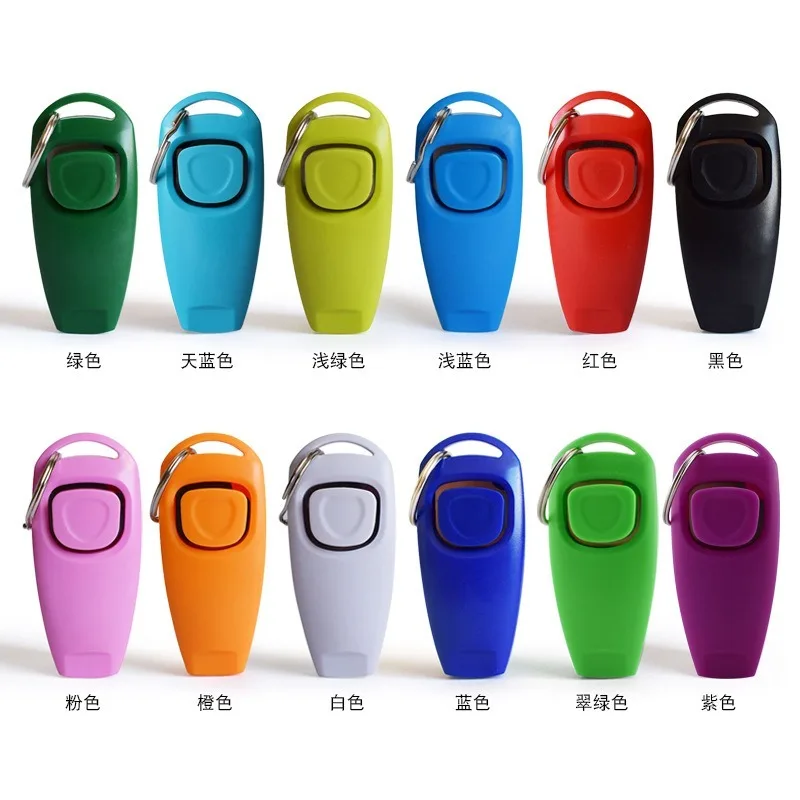 1Pcs Dog Whistle and Clicker Pet Training Aid Tool with Whistle 2 in 1 Design Portable Trainer Pet Products Supplies