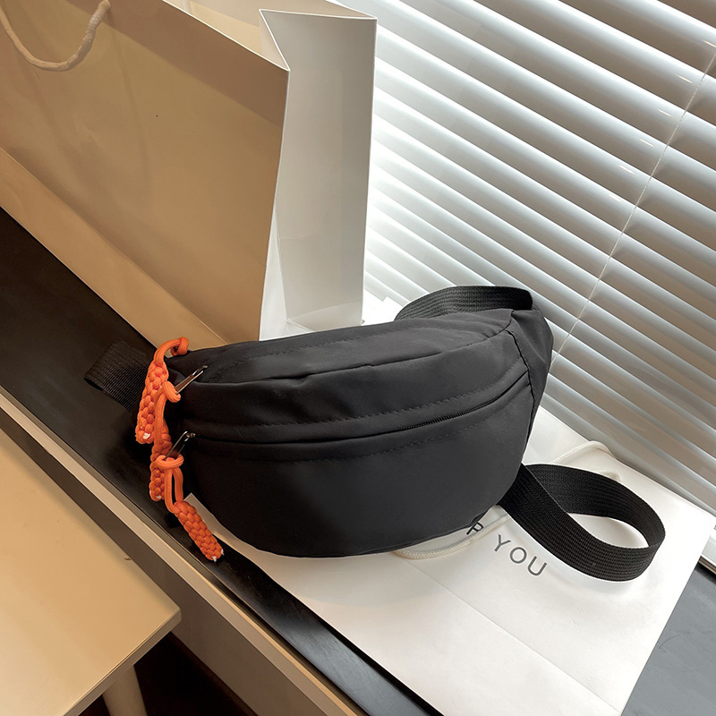 Ladies' Chest Trendy Canvas Crossbody Solid Color Simple Phone Personalized Large Capacity Shoulder Bag