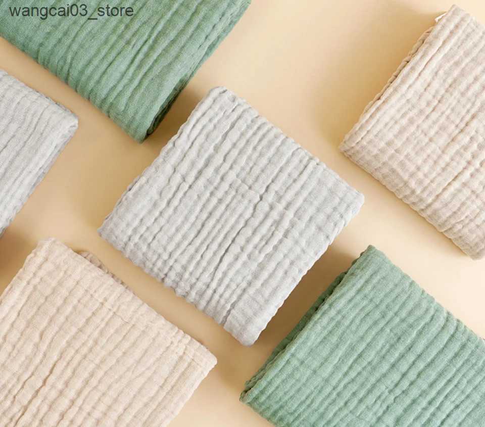 Blankets Swaddling 6 layers Muslin Baby Blanket Newborn Swaddle Blankets Soft Baby Receiving Blanket Infant Sleeping Cover Bath Towel Crib Quilts L240