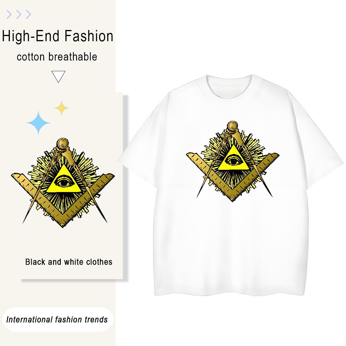 2024 T-Shirts 230g 100% Cotton O Neck Short Sleeves Spring Summer eye of the devil Woman Tshirt Brand Custom Print Oversized Tee Shirt