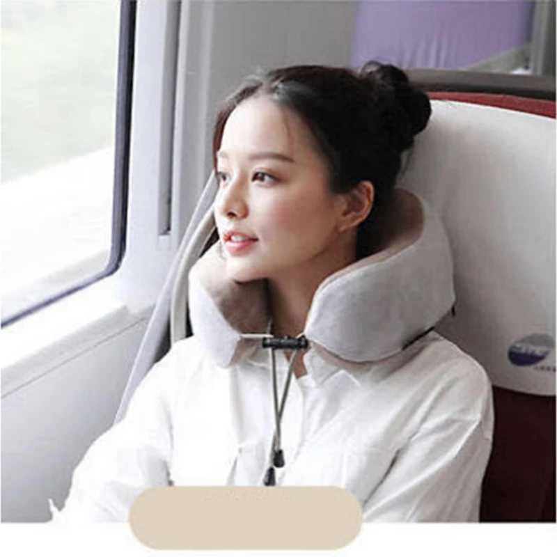 Rechargeable neck protection electric U-shaped kneading massage neck pillow multifunctional household car heating neck massager W240819