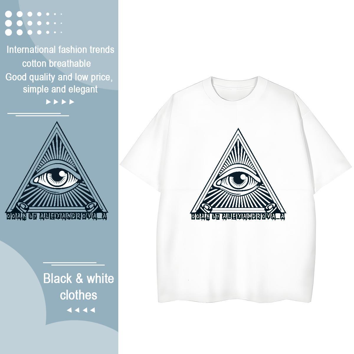 2024 Designer T-Shirts 230g Cotton Breathable Street Wear eye of the devil Womens Tshirts Unisex Anime Tees Shirts