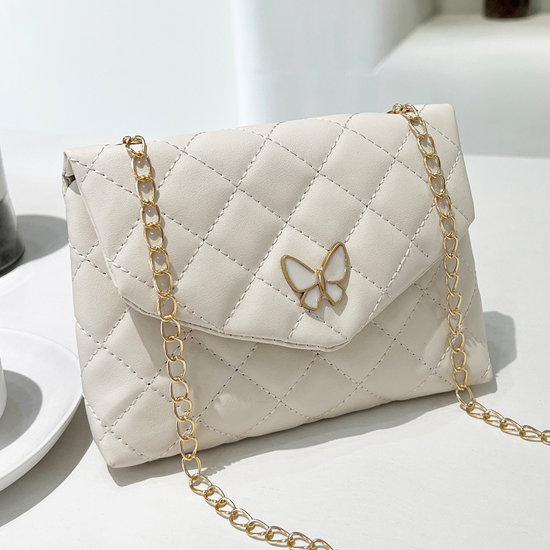 Designer tote bag 2024 new embroidery small square bag butterfly decorative Korean version of the casual shoulder bag crossbody women's bag one p