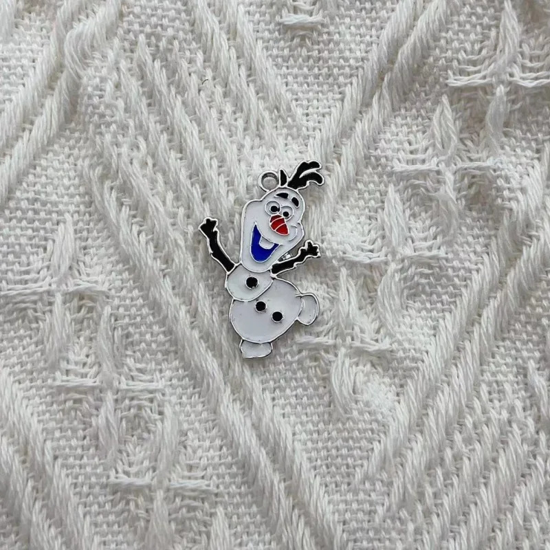 10pcs Cartoon Snowman Enamel Charms Pendant Smiling cute Metal DIY Bracelet Earrings For Jewelry Accessories 241010