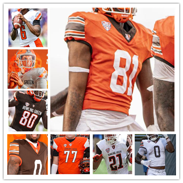 Bowling Green BGSU College Football Jersey Connor Bazelak Terion Stewart Jaison Patterson Harold Fannin Malcolm Johnson Jr CJ Brown Charles Rosser Joseph Sipp 4XL