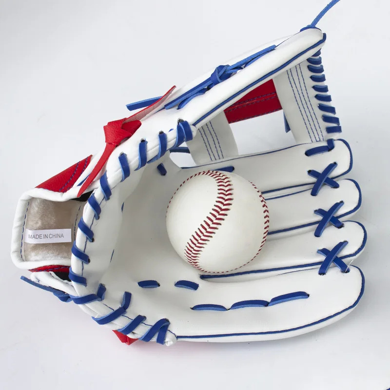 105125 inch leather baseball gloves outdoor sports pitcher soft ball practice equipment lefthanded adult training 241009