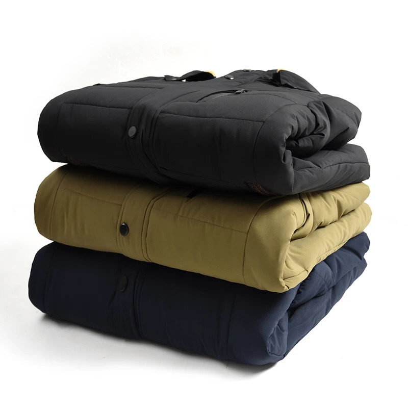 Winter Warm Thick Wool Park Mens Waterproof Hooded Fur Collar Park Jacket Coat Mens Autumn Fashion Leisure Park Men 241007