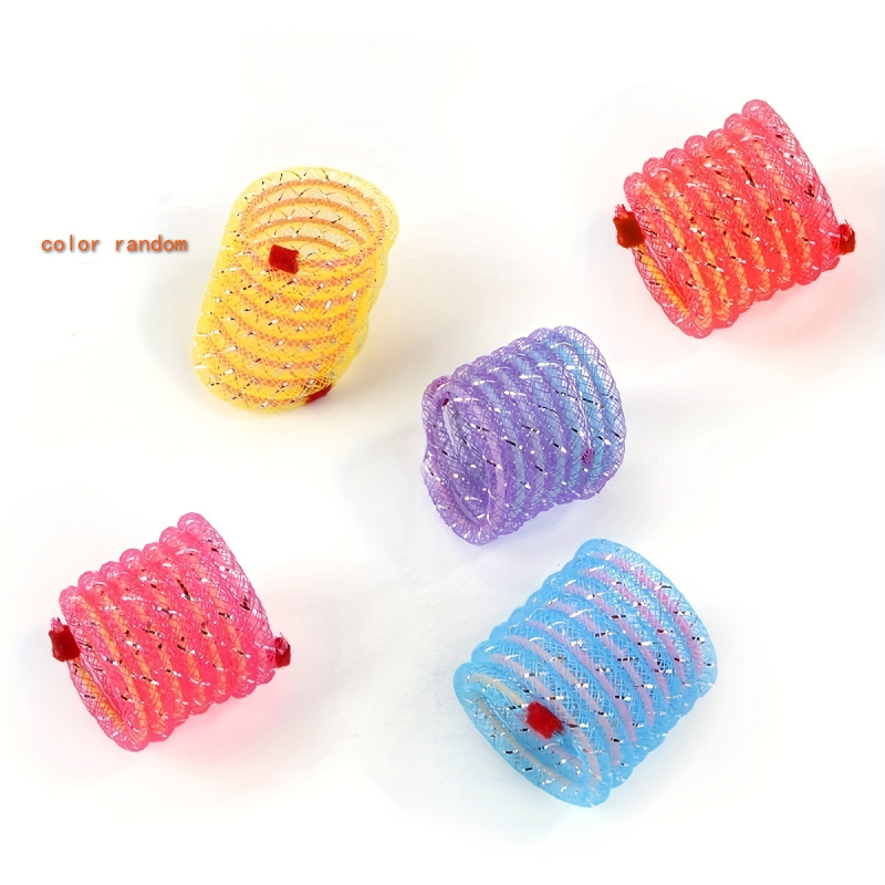 1pc Colorful Cat Spring Tube Toy - Interactive and Entertaining Toy for Indoor Cats