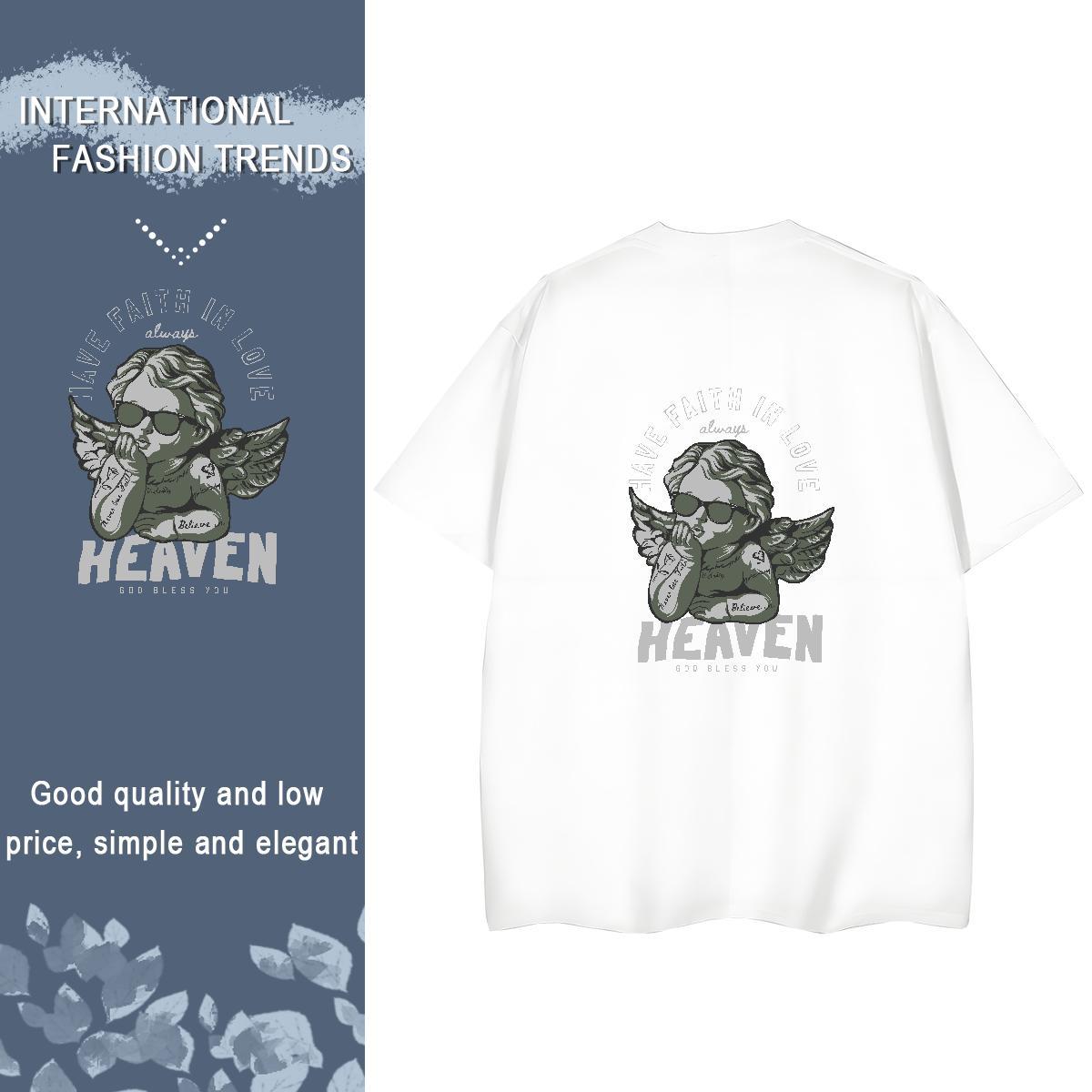 Fashion New T shirt 100% Cotton 230g Short sleeve Soft Summer Casual baby Tshirt for Man Woman Comfortable Custom Printed Tops Tees