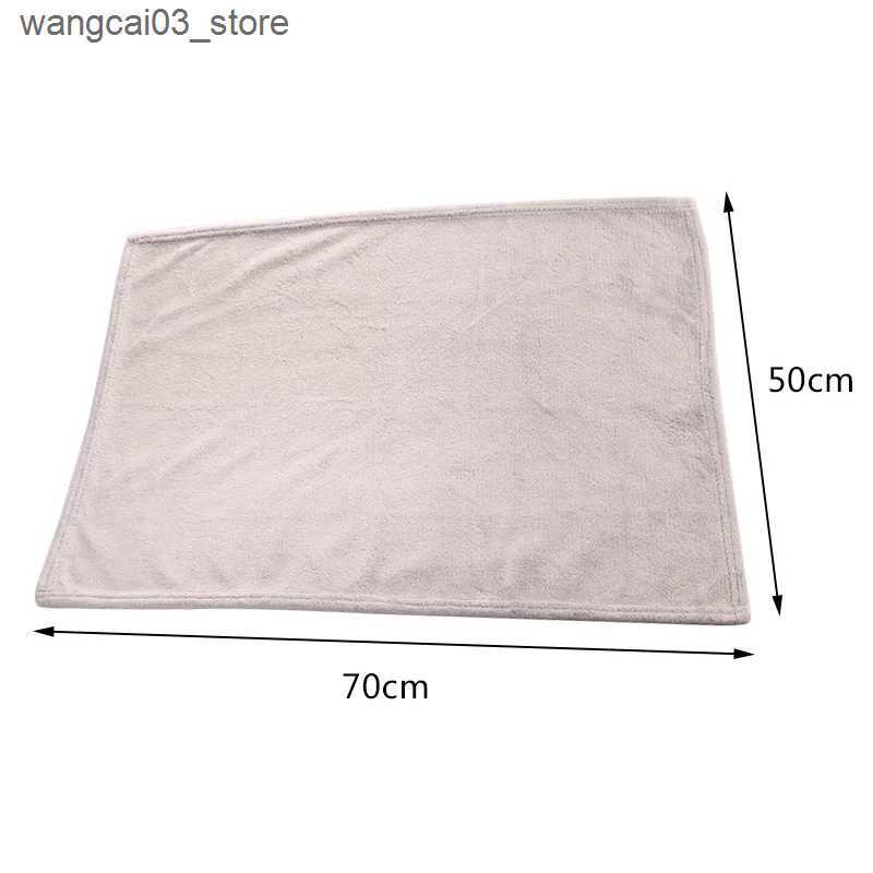Blankets Swaddling 50*70cm Velvet Fleece Blanket for Baby Swaddling Small Throw Rug Bedding Cover Case Sheet Flannel Warm Solid Warm Micro Plush L2409