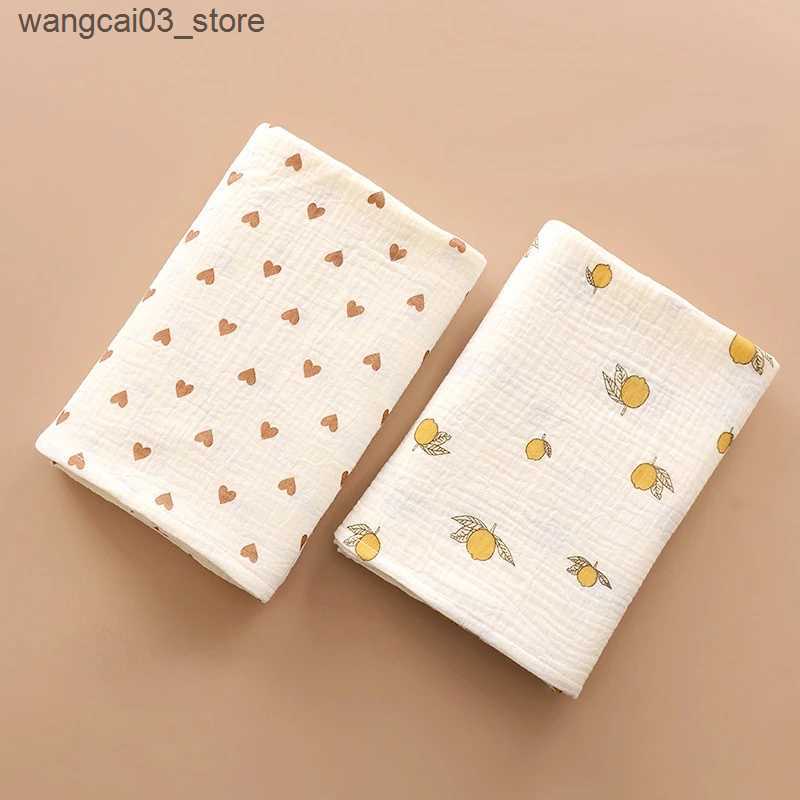 Blankets Swaddling Ins Baby Blanket Muslin Swaddle 2 Layer Cotton Receive Blankets for Newborn Bath Towel Summer Bedding Baby Items Mother Kids L24091