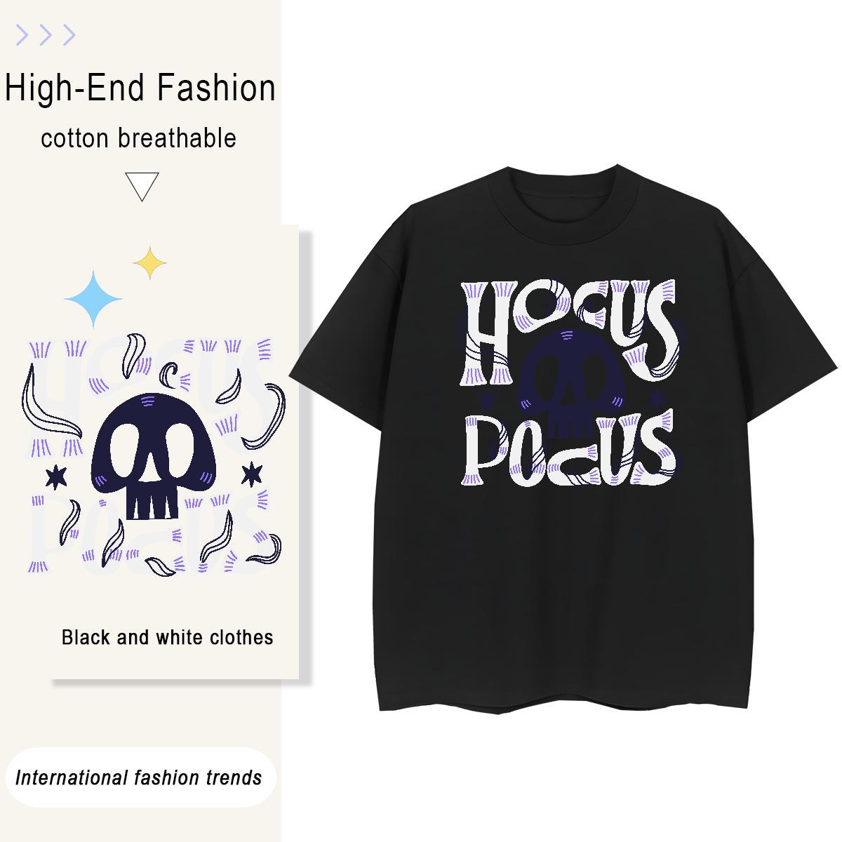 2024 Casual Woman T Shirts 230g Pure Cotton Breathable Short Sleeve Hip Hop skull Womens Tshirts Wholesale Anime Print Clothes