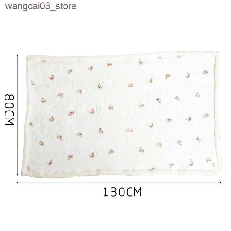 Blankets Swaddling Baby Blanket Newborn Fleece Muslin Baby Swaddle Wrap Printed Super Soft Warm Throw Blankets Crib Stroller Cover Quilt L240910