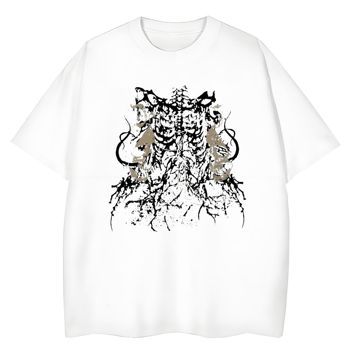 Stylist T Shirt For Woman 100% Cotton 230g O-Neck Short Sleeve Outdoor skull Unisex Tshirts Soft DIY Printed Wear