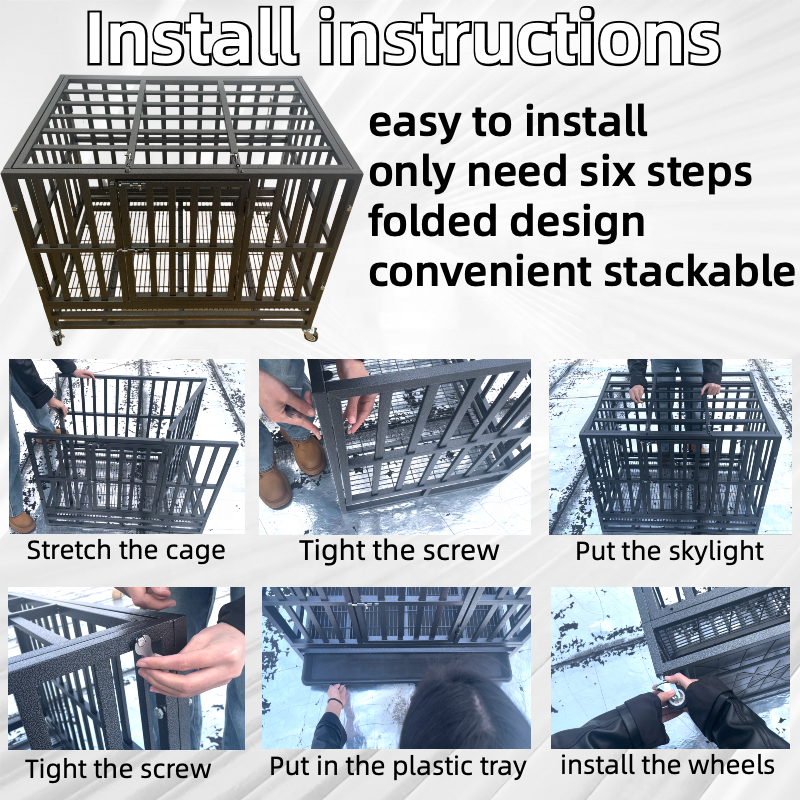 Dogs Application and Pet Cages Carriers Houses Type Dog Crate Cage dog kennel Pet Cages & Houses