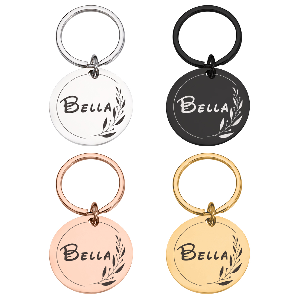 Personalized Dog Pet ID Tags Engraved Puppy Kitten Name Number Address Collar Tag Anti-lost Mirror Plate Pendant Pet Accessories