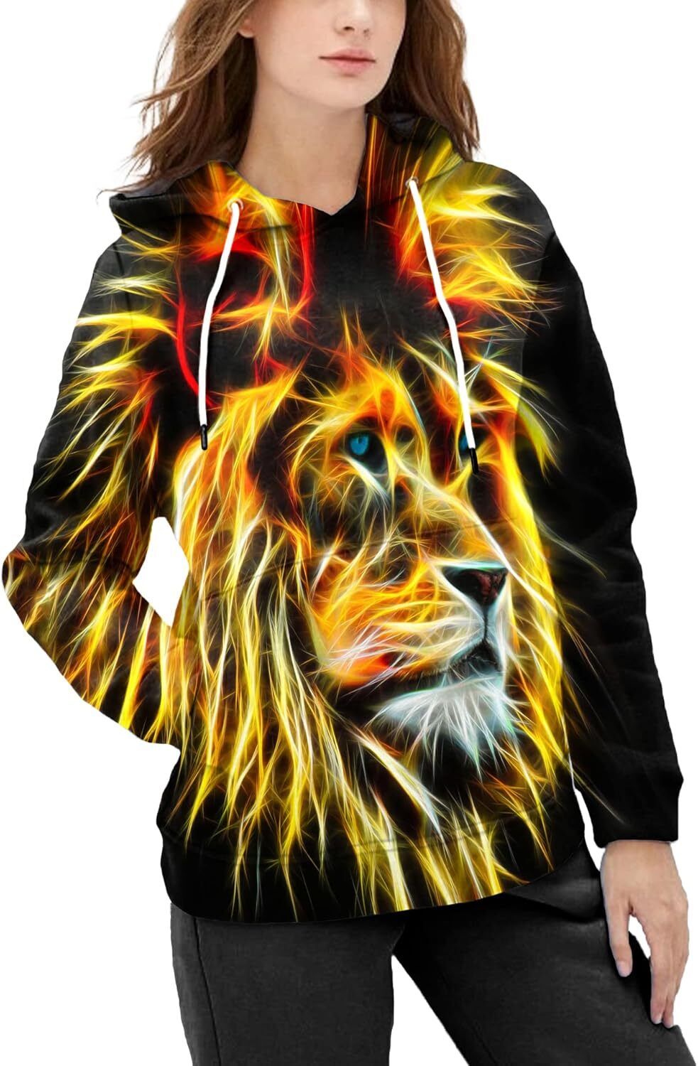Hoodie for Mens Womens Unisex Realistic 3D Print Galaxy Pullover Hoodies with Big Pockets Graphic Hoodies sweatshirt trend